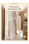 Tulle Curtain with Geometric Pattern, Non-Iron, 1E 2.5 Layers, Normal Pleats, Suitable for Living Room, Kitchen, Balcony and Rooms. - 5