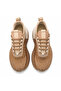 Beige Shiny Stone Casual Thick Sole Women's Walking Shoes Sneaker - 6