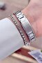 Women's Wristwatch with Blue Dial and Gray Color Guaranteed - 3