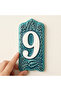 Tulip Patterned Ceramic Door Number 0-9 |   Outdoor Durable - 2