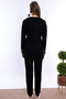 Effortt Maternity Pajama Set with Hijab, Soft Textured Cotton Robe - Black - 6
