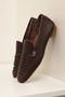 Genuine Leather Women's Alvin Bitter Brown Handmade Ballerinas - 3