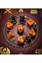 مجموعة من 7 قطع من نرد DND EPOXY Frp، نرد DND للعبة Dungeons And Dragons، نرد ألعاب الطاولة باللون البرتقالي