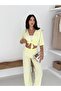Tied Linen Double Set-Yellow Yellow - 3