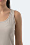 Vladlen Women's Slim Fit Sleeveless Stone Gray Undershirt - 2