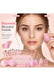15Pcs Makeup Brush Set with Beauty Sponge & Powder Puff, Pink Rose Gold Handle - 6
