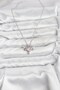 316L Steel Chain Silver Color Winged Heart Model Zircon Stone Women's Necklace - 2