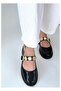 Okira Premium Black Patent Leather Oxford Ballet Shoes - 4