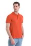 Kiremit Regular Fit 100% Cotton Non-Curling Polo Collar T-Shirt - 3