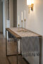 Gray Embossed Geometric Patterned Tasseled Table Runner - 6
