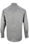 Men's Gray Winter Shirt with Wide Cut Pockets and Collar Buttons - 5