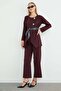 Belt Detailed Asymmetrical Cut 2-Piece Set - 5