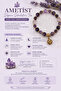 Leyan Doğaltaş 8 mm 17 cm Amethyst Bracelet for Women