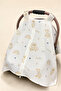 100% Cotton Muslin Stroller Cover 100X90 cm Zippered Breathable Lightweight Summer Baby Cover - 2