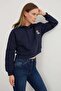 3 Yarn Teddy Bear Embroidered Hooded Sweatshirt - 4