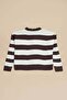 Striped Buttoned Girls' Knit Cardigan - 5
