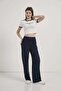 Piping Detail Embroidered Crop T-Shirt - 4