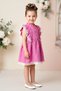 Baby Girl and Child Dress - for Birthday and Party Wedding, Short Sleeve Dress with Lace and Lining - 3