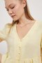 Armalife 4814 embroidered short sleeve button detail muslin women's blouse - 2
