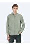 Mint Striped Regular Fit Long Woven Velvet Casual 100% Cotton Shirt