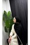 Black Beige Piping Premium Thin Muslin Shawl - 3
