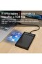 علبة قرص صلب أسود اللون مقاس 2.5 بوصة من نوع SATA مع منفذ USB 3.1 بسرعة 6 جيجابت في الثانية لأجهزة الكمبيوتر - 4