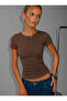 Cotton Soft Textured Natural Viscose Straight Cut Short Sleeve 3-Pack Crewneck Bluz-T-Shirt - 3