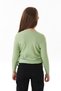 Ribbed Girl Power Printed Girl's Blouse with Shirred Sides - 6
