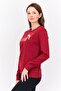 Women Regular Fit Long Sleeves Outdoors Sweatshirt, Maroon - 4