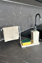 Luna Stainless Aluminum Kitchen Liquid Soap Dispenser with Cloth Hanger - Beige - 3