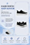 Black 100% Genuine Leather Men's Sports Sneaker with Orthopedic Sole Vt27 - 6