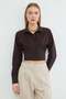 Basic Corset Detailed Cropped Shirt - 4