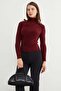 Draped Turtleneck Blouse