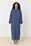 Long Shirt with Buttonhole Pockets Navy Blue - 2