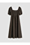 Trendlucky Square Neck Polka Dot Slit Dress with a Difference - 6