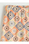 Nevavm Patterned Girl's Capri Pants with Elastic Waist - 3