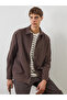 Xside Brown Regular Fit Long Sleeve Men's Shirt