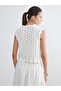 Lcwaikiki Classic White Crew Neck Openwork Women's Knitwear Sweater - 4