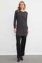 Bürümcük Fabric Crew Neck Tunic with Slits on the Sides - 3