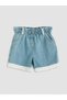 Trendlucky Girls' Jean Shorts with Lace Detail and Difference in Color - 3