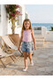 Alita City Stone Embellished Girls' Jean Shorts with a Difference