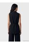 Trendlucky Women's Classic Vest with Double-Breasted Collar and Belted Waist - 4