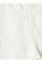 Trendlucky Wide Leg Girls' Jean Shorts with Stones and a Difference in Color - 5