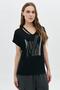 Stone detailed collared bsn t-shirt - 3
