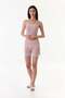 Thick Striped Lace Shorts Pajama Set - 2