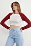 Basic Raglan Sleeve Crop Bodysuit - 6