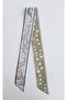 Multi-Purpose Hand, Wrist, and Neck Bag Accessory Double-Sided Flower-Patterned Twilly Scarf