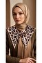 Shoulder Collar Scarf with Tie Accessories Leopard Rose Pattern Resot Patterned Stylish Style - 3