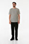 Striped Openwork Crew Neck Knitwear T-Shirt - 2