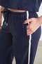 Wide Leg Sweatpants with Piped Side Pockets - 6